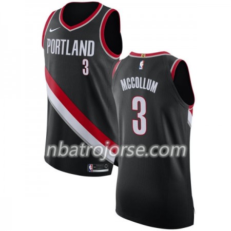 Män Portland Trail Blazers Tröja CJ McCollum 3 Nike 2017-18 Svart Swingman